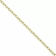 1.8mm Stainless Steel 316L Flat cable mesh chain - Gold Tone x50 cm
