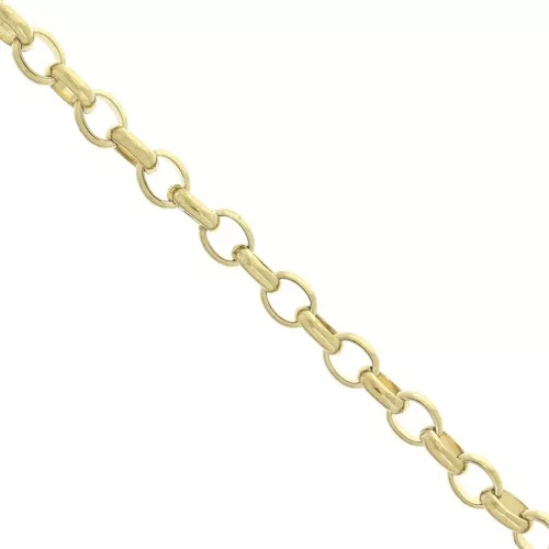 3.6mm Stainless Steel 316L Diamond cut mesh chain - Gold Tone x50 cm