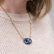 3.6mm Stainless Steel 316L Diamond cut mesh chain - Gold Tone x50 cm