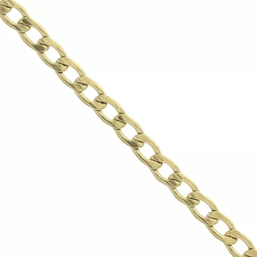 3.7mm Stainless Steel 316L Curb chain - Gold Tone x 50cm
