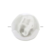 18mm Irregular puck imitation mother-of-pearl - White x1