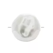 18mm Irregular puck imitation mother-of-pearl - White x1