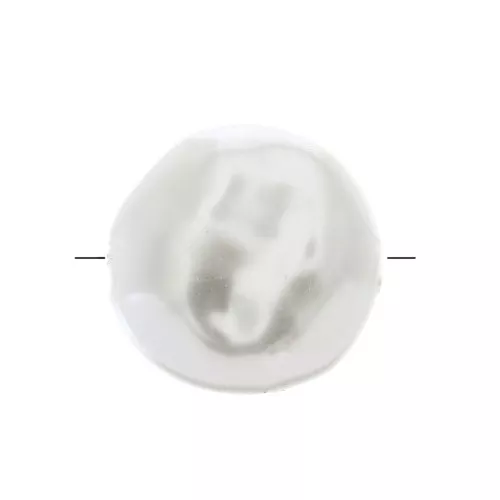 18mm Irregular puck imitation mother-of-pearl - White x1
