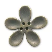 Orchid Button 40mm Bronze tone x1