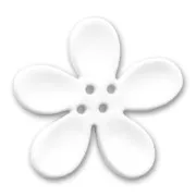 Orchid Button 40mm White x1