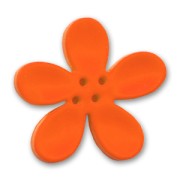 Orchid Button 40mm Orange x1