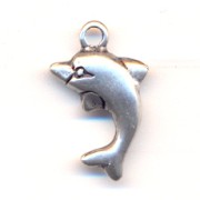 Dolphin charm 22mm Old silver tone x1|raw }}
