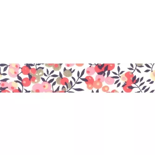 Bias ribbon Liberty Wiltshire Pois de senteur x1m
