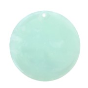 35mm Round acetate XXL pendant - Tortoiseshell - Pearly Mint x1