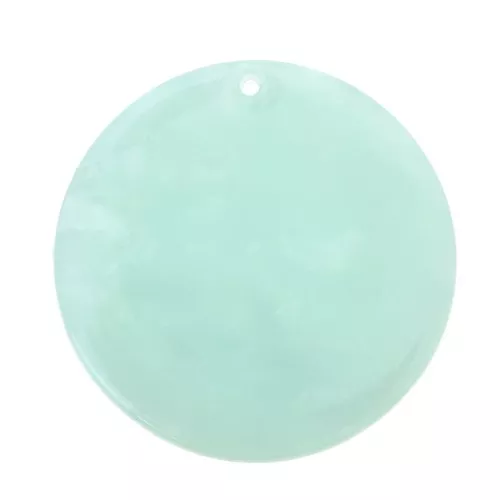 35mm Round acetate XXL pendant - Tortoiseshell - Pearly Mint x1