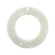 40mm Round hollowed out acetate XXL pendant - Tortoiseshell - Pearly white x1