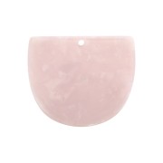 29x34mm Acetate half moon pendant - Tortoiseshell - Pearly Pink x1|raw }}