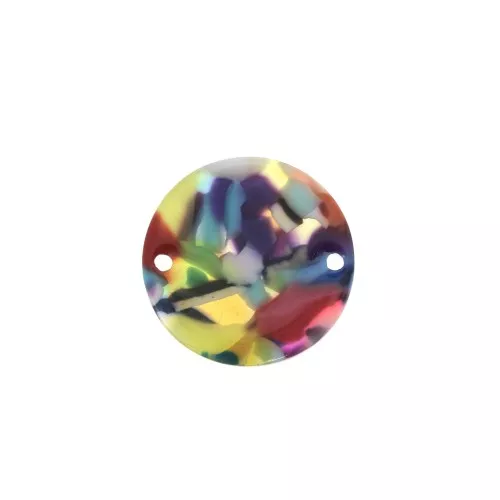 20mm Round acetate spacer - Tortoiseshell - Multicolored x1
