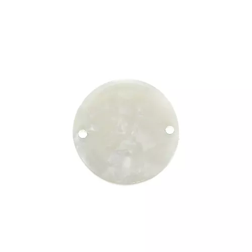 20mm Round acetate spacer - Tortoiseshell - Pearl White x1