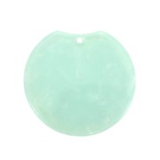 35x36.5mm Round acetate pendant - Tortoiseshell - Pearl Mint x1|raw }}