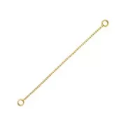 50x0.85mm Gold filled Diamond cut box mesh extension chain with 2 rins x1