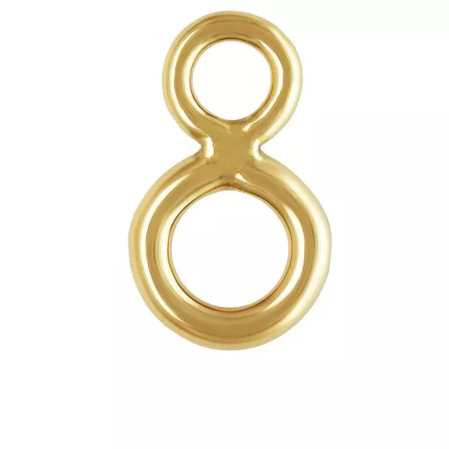 6.5 x 3.9 mm double welded Gold Filled rings (laminated gold) x5