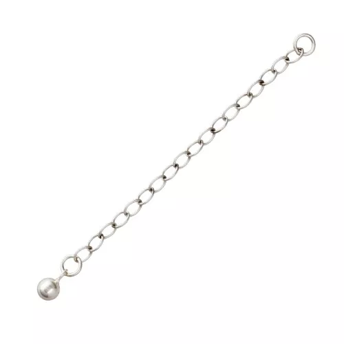 60x2.75mm 925 Sterling Silver cable mesh extension chain x1