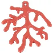 37mm coral pendant - Terracotta x1
