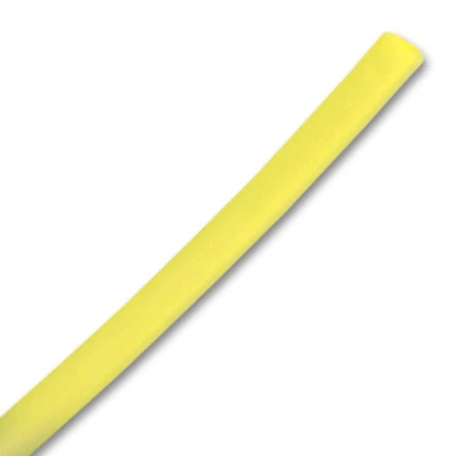 Plastic hollow cord 4mm Yellow x 2 m