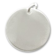 Sterling silver medal charm 27mm to engrave x1|raw }}