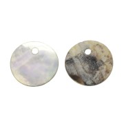 11.5mm Mother-of-pearl round sequin - Natural x5|raw }}
