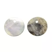11.5mm Mother-of-pearl round sequin - Natural x5