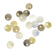 6mm Mother-of-pearl round sequin - Natural x20