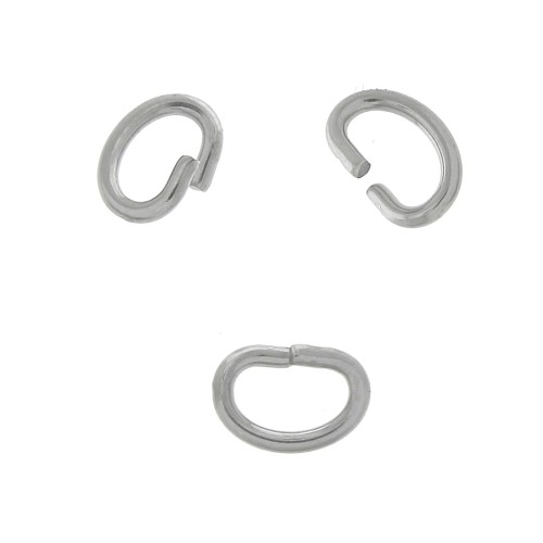 7x0.7mm Stainless steel oval open Jump rings x25 Perles & Co