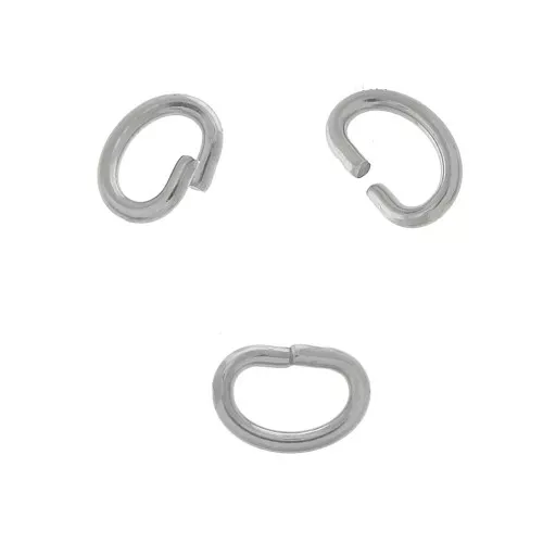 7x0.7mm Stainless steel oval open Jump rings x25
