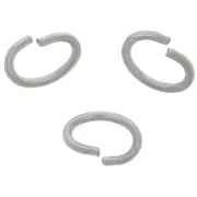 5x4x0.8mm Stainless steel oval open Jump rings x50