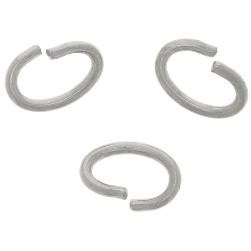 5x4x0.8mm Stainless steel oval open Jump rings x50