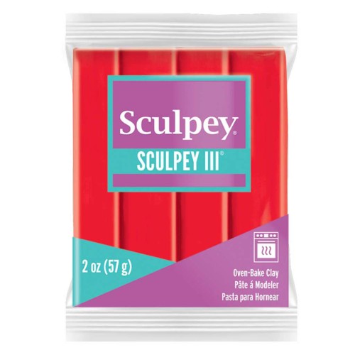 Sculpey III Polyclay 57 gr Red hot red (n°583)