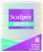 Sculpey III Polyclay 57 gr Pearl (n°1101)|raw }}