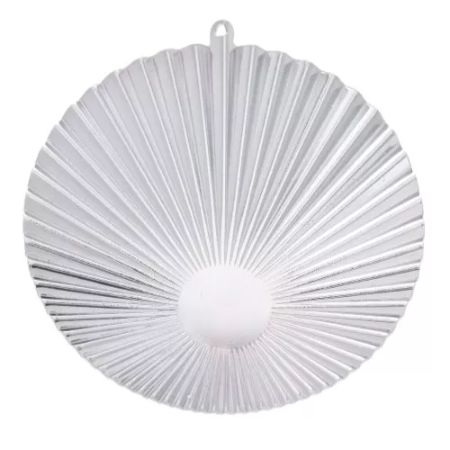 48x45mm Round pleated effect hoop earring pendant for 10mm cabochon - fine silvex1