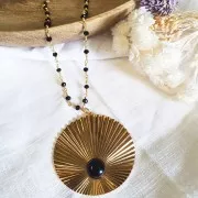 48x45mm Round pleated effect hoop earring pendant for 10mm cabochon - fine silvex1