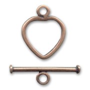 Toggle clasp 15mm Old copper tone x1