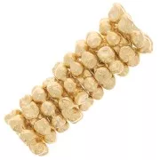 Rondelle beads flower 6 mm Fine gold plated x10