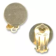 Ear clips with 13mm pad fine Gold plated x2