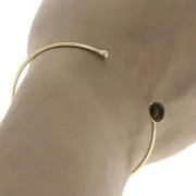 Thin bangle bracelet for 8 mm cabochon -  Gold plated 3 micron x1