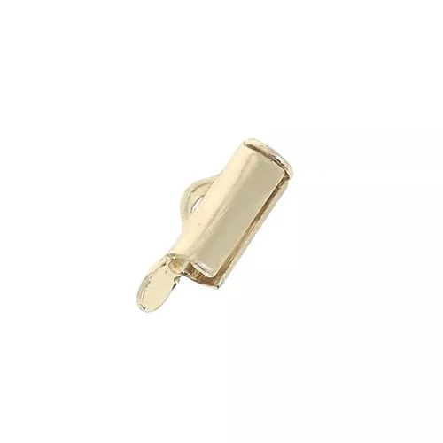 7mm Slide End Tube for bead-weaving - Gold Tone x1