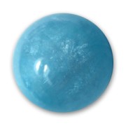 Polaris round bead mosso 14mm Dark Aquamarine x1