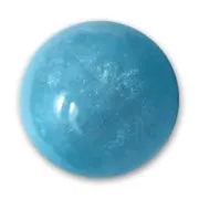 Polaris round bead mosso 14mm Dark Aquamarine x1