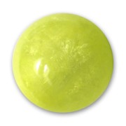 Polaris round bead mosso 14mm Light Olivine x1