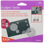 Oven-safe Sculpey silicon Mold - Mandala x1|raw }}