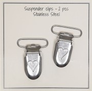 38mm Suspender clips - Sainless Steel x2|raw }}