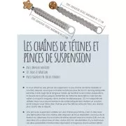 38mm Suspender clips - Sainless Steel x2