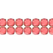 5.3mm PureCrystal Crystal Mesh 40001 2 rows - Crystal Light Coral - Gold Tone x5cm