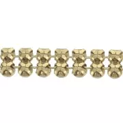 5.3mm PureCrystal Crystal Mesh 40001 2 rows - Crystal AB - Gold Tone x5cm