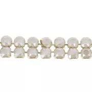 5.3mm PureCrystal Crystal Mesh 40001 2 rows - Crystal Ivory Cream - Gold Tone x5cm